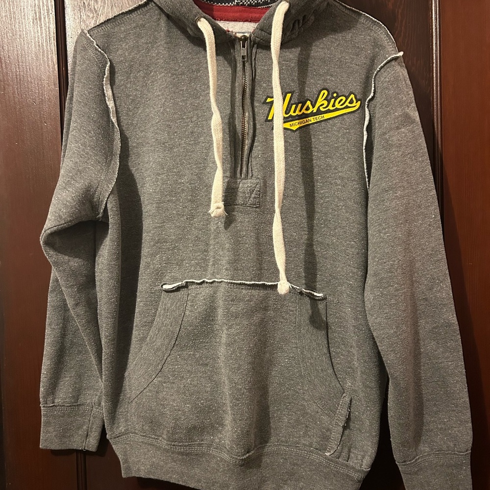MV Sport Gray Michigan Tech Hoodie